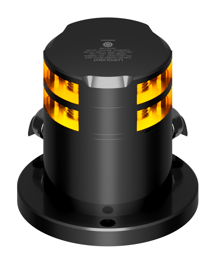 2nm 360° Yellow, Double, black anodized